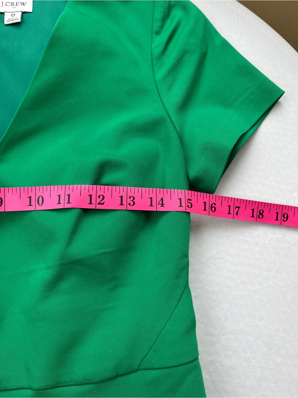 J. Crew Factory Bright Green V-Neck Sheath Dress - Picture 8 of 11